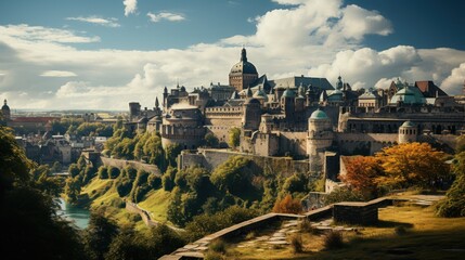 Breath-Taking View of a Historic Castle in Lublin During Summer