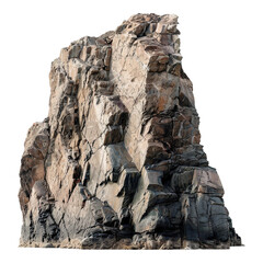 Rock Cliff, Cutout isolated transparent background, Generative AI 
