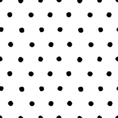 Vector dot pattern. Seamless background from brush strokes. Dotted ornament