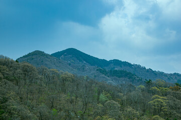 Martin Highway, Lu'an City, Anhui Province - winding mountain scenery against the blue sky