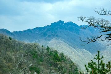 Martin Highway, Lu'an City, Anhui Province - winding mountain scenery against the blue sky
