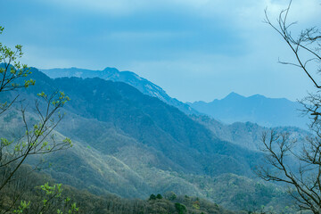 Martin Highway, Lu'an City, Anhui Province - winding mountain scenery against the blue sky