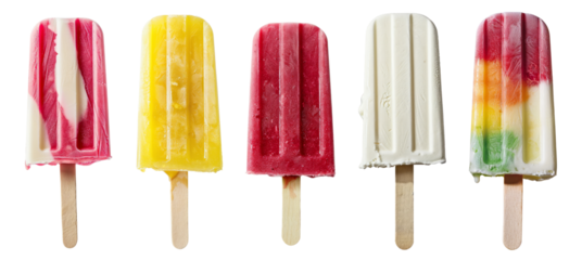 Colorful popsicle isolated on white
