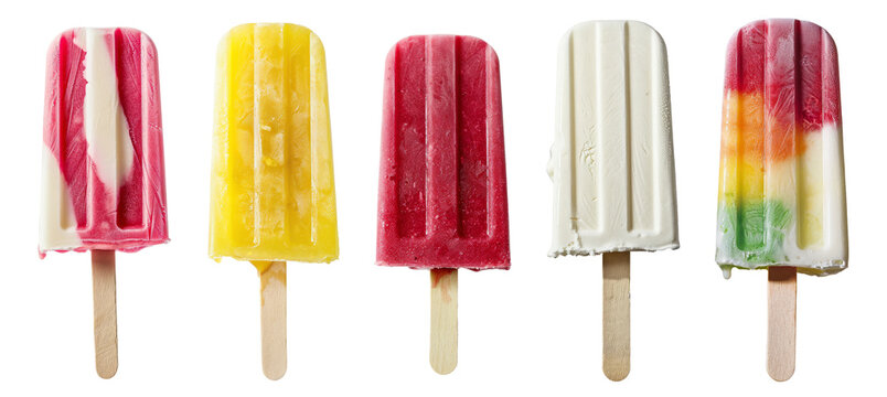 Colorful popsicle isolated on white
