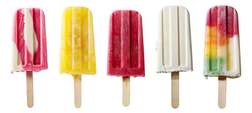 Colorful popsicle isolated on white
