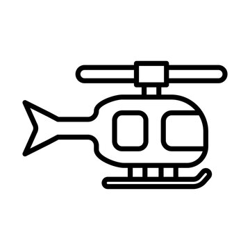 recommend clip art: Helicopter line icon