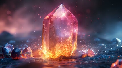 Sparkling Sapphire Gemstone with Starburst Flare