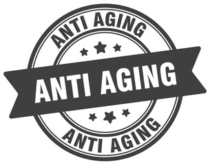 Obraz premium anti aging stamp. anti aging label on transparent background. round sign