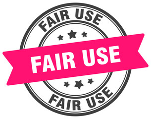 fair use stamp. fair use label on transparent background. round sign