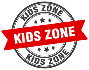 Fototapeta premium kids zone stamp. kids zone label on transparent background. round sign