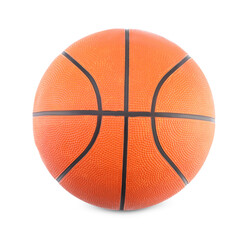 Fototapeta premium One basketball ball isolated on white. Sport equipment