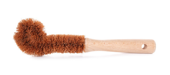 Cleaning supply. One brush isolated on white