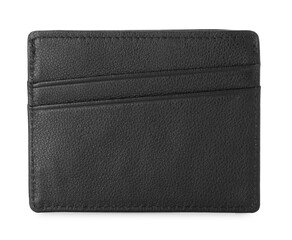 Black business card holder isolated on white