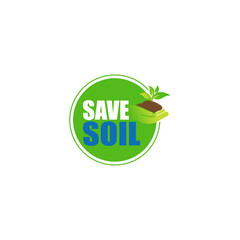 Save Soil Logo Vector Design Template. Save, Soil, Awareness, Campaign