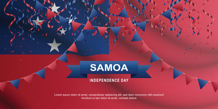 Samoa Independence Day background. - Powered by Adobe