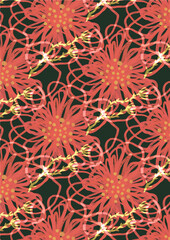 abstract pattern flowers
