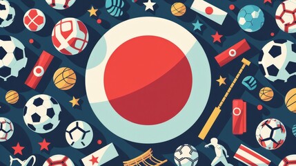 set vector design football, tennis, volleyball and basketball players. for banner and website design elements. flat design of player big ball and small ball. national sport