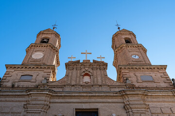 Naklejka premium San Miguel Parish Facade. Corella, Navarra