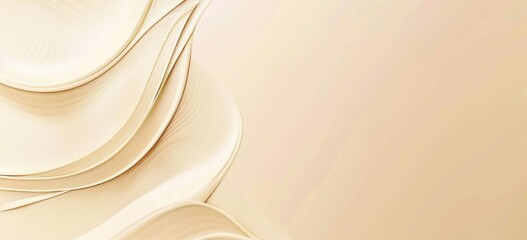 Ivory colored abstract wave background.