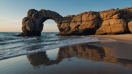 Fototapeta premium Stone arch on beach