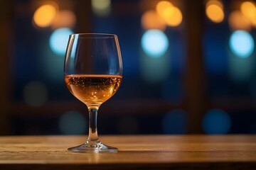 wine glasses with bokeh background