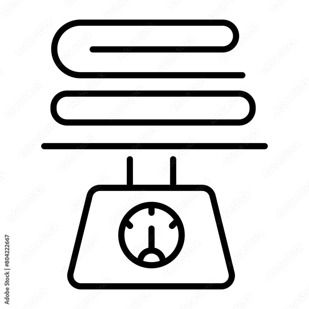 Wall mural here’s a linear icon of a laundry scale