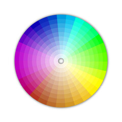 color wheel on white background