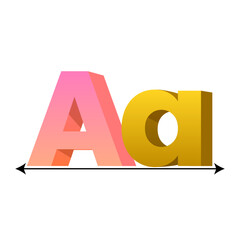 abc letters isolated on white background