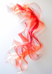 Fototapeta premium Abstract Red and White Smoke Art on Light Background for Modern Design Concepts