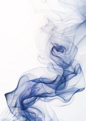 Fototapeta premium Abstract Blue Smoke Swirls on White Background for Creative Design Use