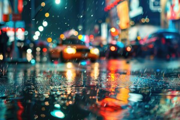 Rainy night in the city.