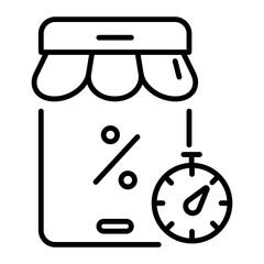 Well-crafted line icon of ecommerce optimization 