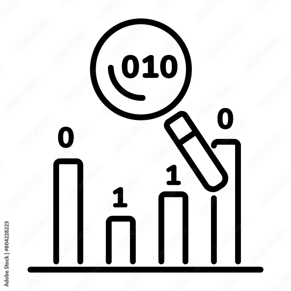 Poster Latest outline icon of binary analysis 