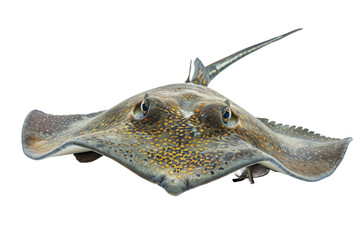 Ocellate Stingray On Transparent Background.