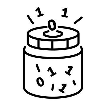 A customizable line icon of data collection 