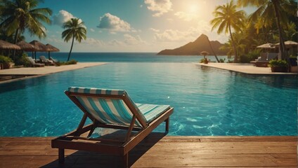 Fototapeta premium pool in resort