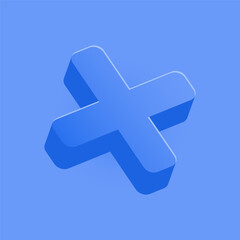 Obraz premium 3d plus and minus icon