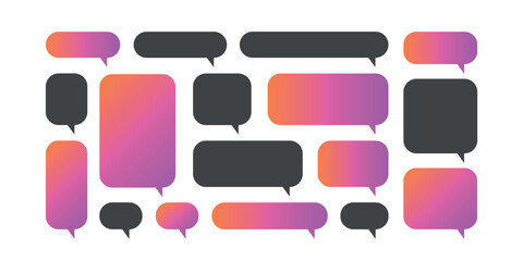Set of vector chat bubbles icons