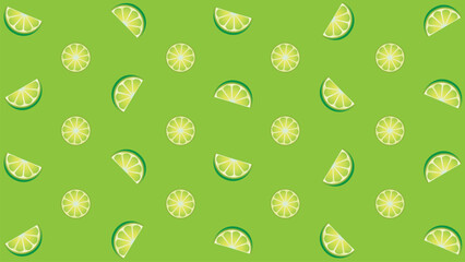 Floating background image of Lemon slices.Applicable for advertising. Vector illustration.