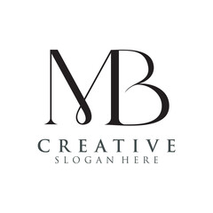 Modern Creative MB Logo Design. icon initial Based Monogram and Letters in Luxury vector.