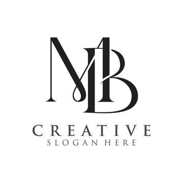 Modern Creative MB Logo Design. icon initial Based Monogram and Letters in Luxury vector.