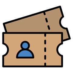 Ticketing  Icon Element For Design