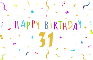 happy birthday graphics, confeti, banner, background, tv wallpaper, colorful - 31