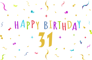 happy birthday graphics, confeti, banner, background, tv wallpaper, colorful - 31