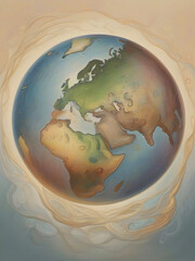 Earth Surreal Abstract Illustration Art