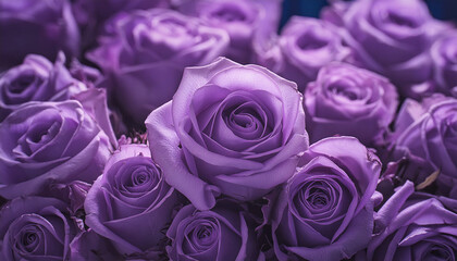 薔薇の花　紫色のバラ　背景素材　Generative AI
