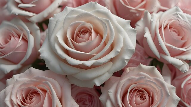 white roze Generative ai,