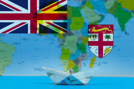 Sea transport of Fiji concept, cargo and logistics idea, international transportation trade or  - Powered by Adobe