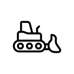 Bulldozer vector icon