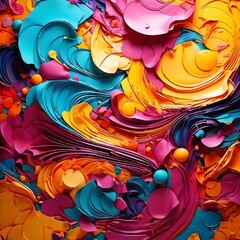 A vibrant colorful paint mix together use as a background